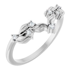 14K White Gold Lab-Grown Diamond Round 1.5 Mm Lab-Grown Diamond Polished .05 Ctw Lab Grown Diamond Anniversary Band Size 7