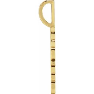 14K Yellow Gold Vertical Mama Charm Pendant