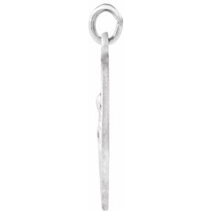 Sterling Silver 18 Mm Polished St. Anne Medal