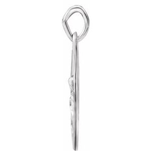 Sterling Silver 15 Mm Polished St. Anne Medal
