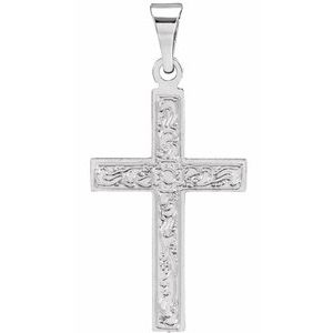 Sterling Silver 18 X 12 Mm Polished Cross Pendant