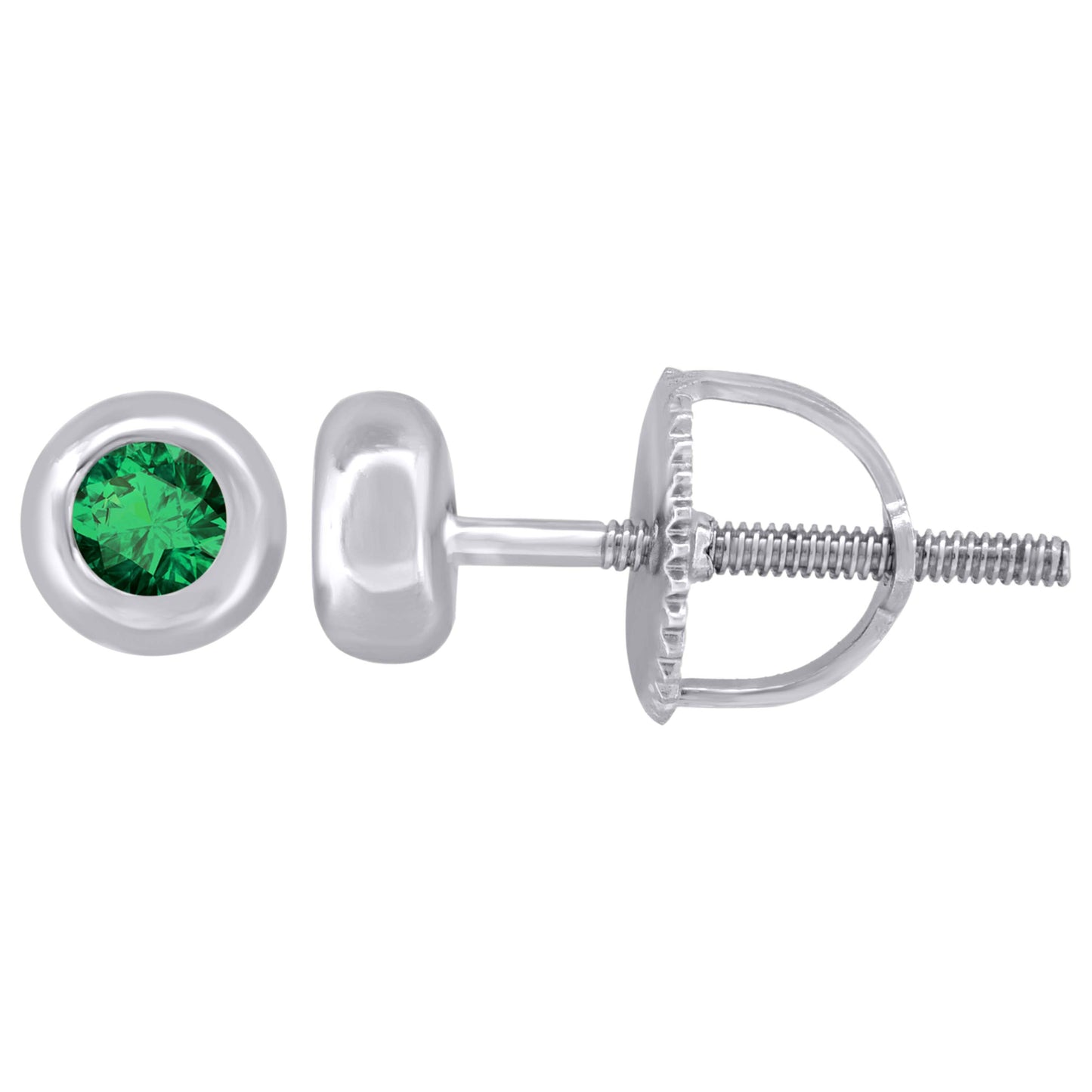 Sterling Silver Womens Cubic-Zirconia Round Fashion Stud Earrings