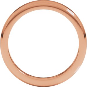 18K Yellow Or White Or Rose Gold Beveled-Edge Flat Band