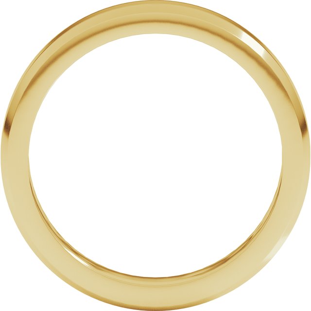 14K Yellow Or White Gold Or Sterling Silver Or Platinum Standard Beveled Edge Flat Band