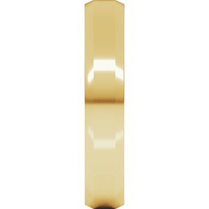 18K Yellow Or White Or Rose Gold Beveled-Edge Flat Band