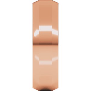 18K Yellow Or White Or Rose Gold Beveled-Edge Flat Band