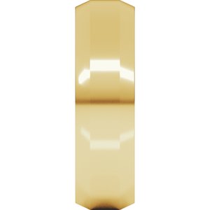 18K Yellow Or White Or Rose Gold Beveled-Edge Flat Band