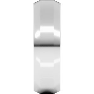 Continuum Sterling Silver Beveled-Edge Flat Band