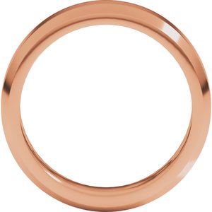 18K Yellow Or White Or Rose Gold Beveled-Edge Flat Band
