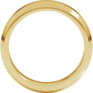 18K Yellow Or White Or Rose Gold Beveled-Edge Flat Band