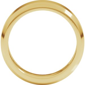 18K Yellow Or White Or Rose Gold Beveled-Edge Flat Band
