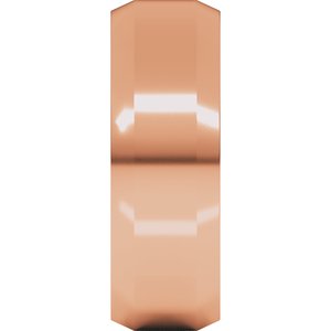 18K Yellow Or White Or Rose Gold Beveled-Edge Flat Band