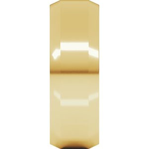 18K Yellow Or White Or Rose Gold Beveled-Edge Flat Band