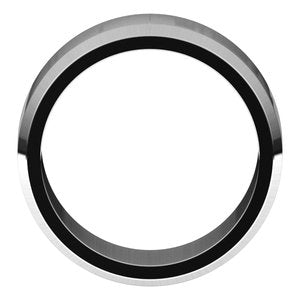 Continuum Sterling Silver Beveled-Edge Flat Band