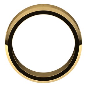 18K Yellow Or White Or Rose Gold Beveled-Edge Flat Band