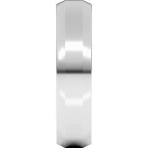 Continuum Sterling Silver Beveled-Edge Flat Band