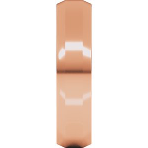 18K Yellow Or White Or Rose Gold Beveled-Edge Flat Band