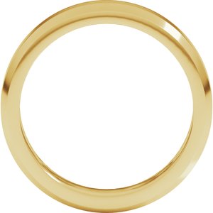 18K Yellow Or White Or Rose Gold Beveled-Edge Flat Band