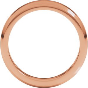 18K Yellow Or White Or Rose Gold Beveled-Edge Flat Band