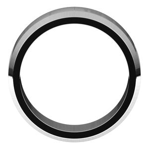 10K Yellow Or White Gold 8 Mm Beveled Edge Band