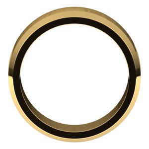 18K Yellow Or White Or Rose Gold Beveled-Edge Flat Band
