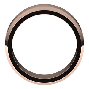 18K Yellow Or White Or Rose Gold Beveled-Edge Flat Band