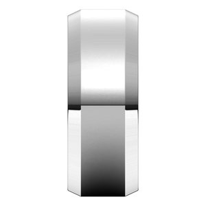 18K Yellow Or White Or Rose Gold Beveled-Edge Flat Band