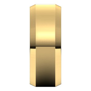 18K Yellow Or White Or Rose Gold Beveled-Edge Flat Band