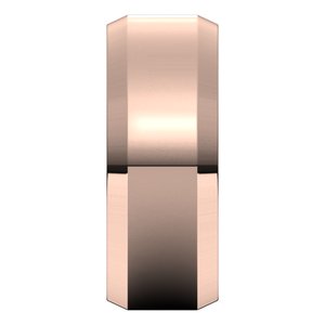 18K Yellow Or White Or Rose Gold Beveled-Edge Flat Band