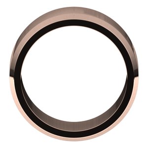 18K Yellow Or White Or Rose Gold Beveled-Edge Flat Band