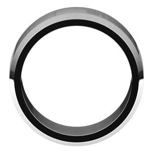 Continuum Sterling Silver Beveled-Edge Flat Band