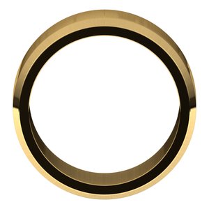 18K Yellow Or White Or Rose Gold Beveled-Edge Flat Band