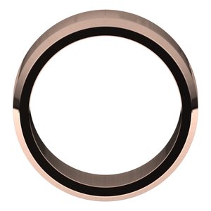 18K Yellow Or White Or Rose Gold Beveled-Edge Flat Band