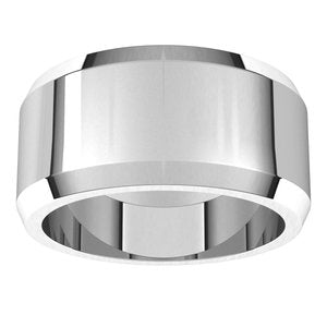 Continuum Sterling Silver Beveled-Edge Flat Band