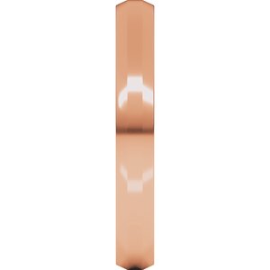 18K Yellow Or White Or Rose Gold Beveled-Edge Flat Band