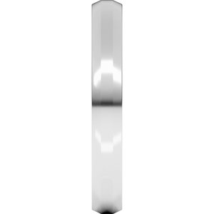 Continuum Sterling Silver Beveled-Edge Flat Band