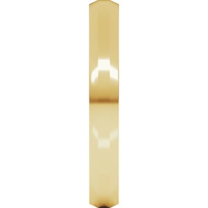 18K Yellow Or White Or Rose Gold Beveled-Edge Flat Band