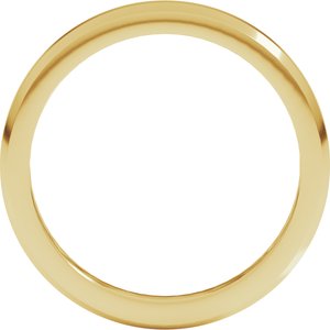 18K Yellow Or White Or Rose Gold Beveled-Edge Flat Band
