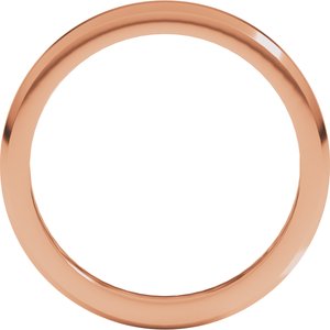 18K Yellow Or White Or Rose Gold Beveled-Edge Flat Band
