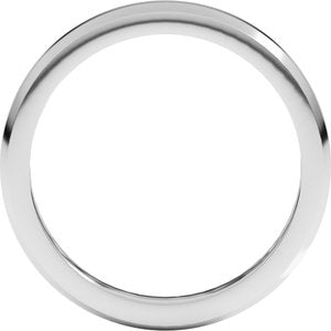 18K Yellow Or White Or Rose Gold Beveled-Edge Flat Band