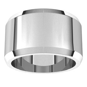 Continuum Sterling Silver Beveled-Edge Flat Band
