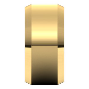 18K Yellow Or White Or Rose Gold Lightweight Beveled-Edge Comfort-Fit Flat Band
