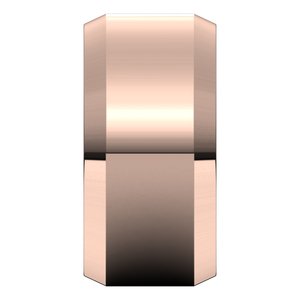 18K Yellow Or White Or Rose Gold Lightweight Beveled-Edge Comfort-Fit Flat Band