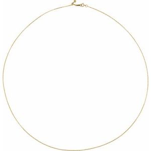 14K Yellow Gold Adjustable Rolo Chain, Length: 16-22 In, Width: 1.1 Mm