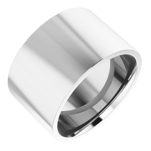 18K Yellow Or White Or Rose Gold Lightweight Comfort-Fit Flat Band