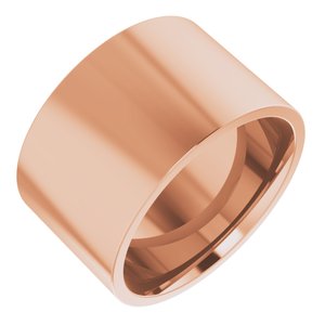 18K Yellow Or White Or Rose Gold Lightweight Comfort-Fit Flat Band