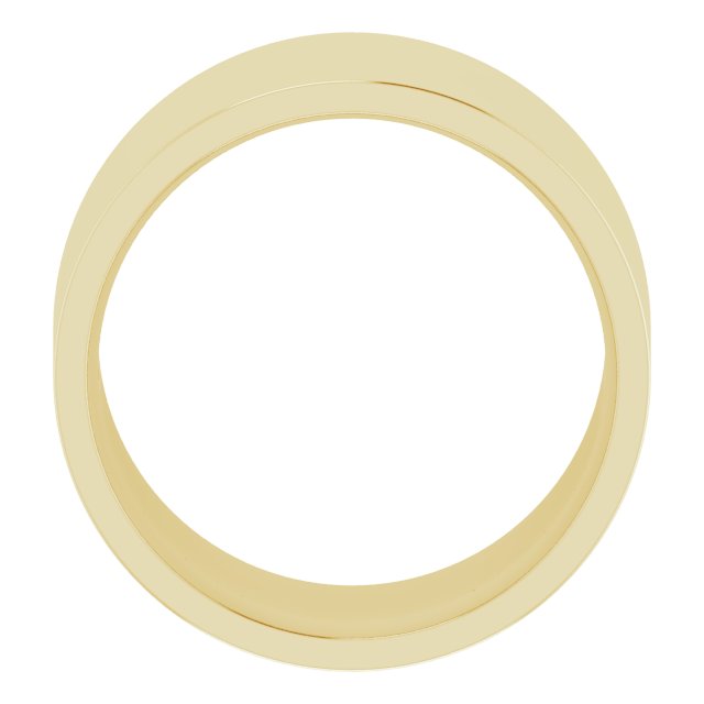14K Yellow Gold Lightweight Flat Comfort Fit Light Band