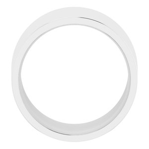 18K Yellow Or White Or Rose Gold Lightweight Comfort-Fit Flat Band