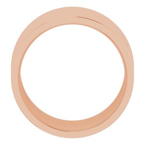 18K Yellow Or White Or Rose Gold Lightweight Comfort-Fit Flat Band