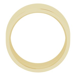 18K Yellow Or White Or Rose Gold Lightweight Comfort-Fit Flat Band